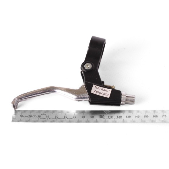 Тормозные ручки BLF, 3 пальца, V-брэйк, алюминий, черно-серебро