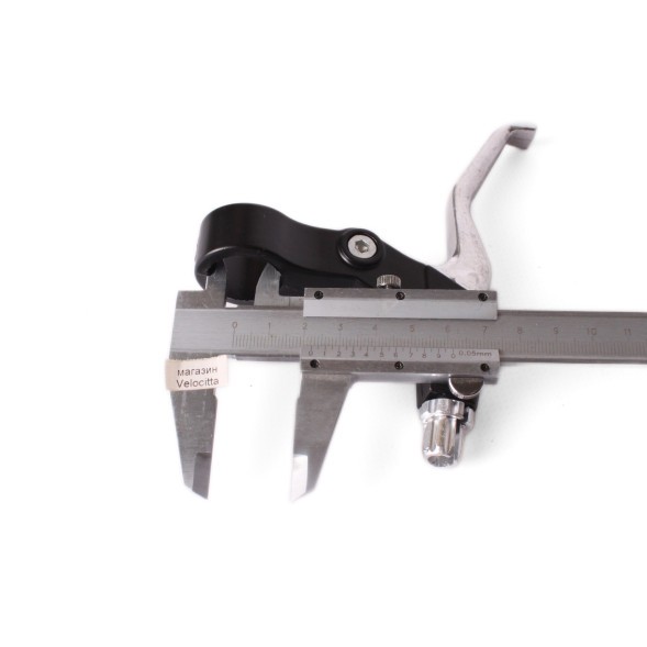 Тормозные ручки BLF, 3 пальца, V-брэйк, алюминий, черно-серебро