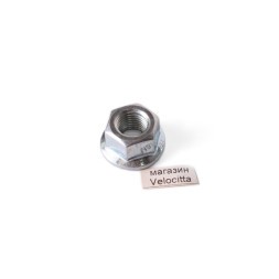 Гайка оси 3/8", втулки, под ключ 15 мм, серебристая