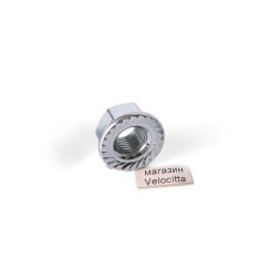 Гайка оси 3/8", втулки, под ключ 15 мм, серебристая