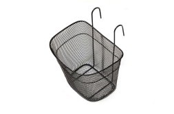 Корзина велосипедная 27х22х21 см, быстросъемная на крюках, Black