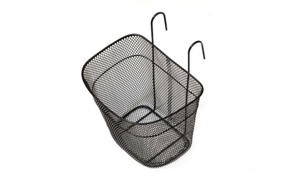 Корзина велосипедная 27х22х21 см, быстросъемная на крюках, Black