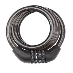 Велосипедный замок Forward GD11-925, 8х1500 мм, трос в пластик. оболочке, кодовый, блистер, черный