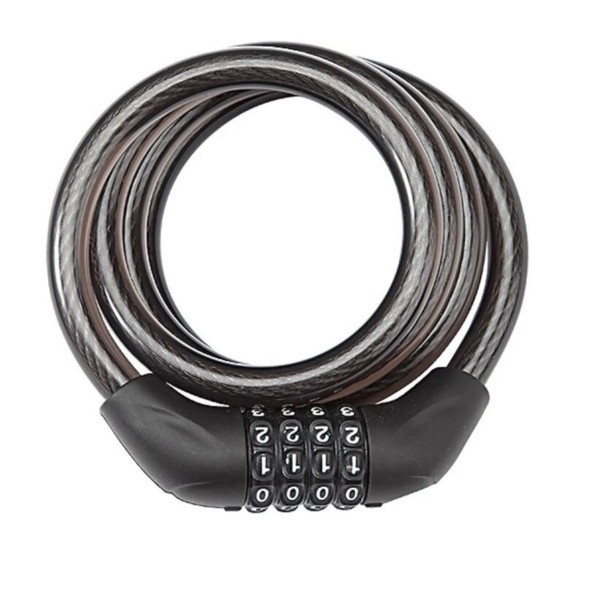 Велосипедный замок Forward GD11-925, 8х1500 мм, трос в пластик. оболочке, кодовый, блистер, черный