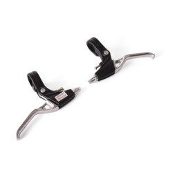 Ручки тормозные с отверстием BLF, 3 пальца, алюминий, черно-серебро