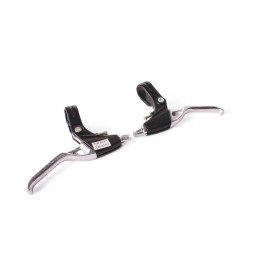 Ручки тормозные с отверстием BLF, 3 пальца, алюминий, черно-серебро