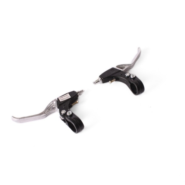 Ручки тормозные с отверстием BLF, 3 пальца, алюминий, черно-серебро