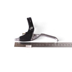 Ручки тормозные с отверстием BLF, 3 пальца, алюминий, черно-серебро