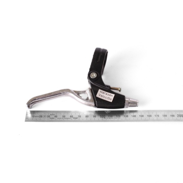 Ручки тормозные с отверстием BLF, 3 пальца, алюминий, черно-серебро