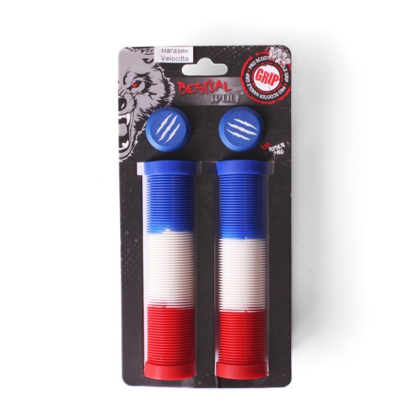 Набор грипсы Bestial Wolf France, для самоката, с грипстопами, 140 мм