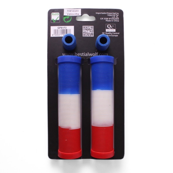 Набор грипсы Bestial Wolf France, для самоката, с грипстопами, 140 мм