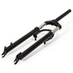 Вилка KMS 27,5"x1-1/8" (28,6), амортизационная, сталь, V-Brake/Disk Brake, ход 80 мм, шток 200 мм, черный