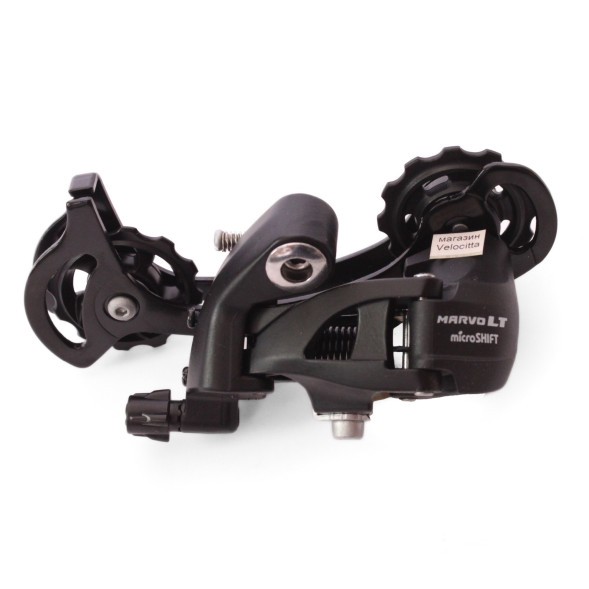 Переключатель задний MicroShift RD-M46L, SGS, 2/3x9 скоростей, крепление на болт, торг. уп.