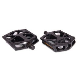 Педали алюминиевые PD-P888-9x16-BK, Platform, 112x111 мм, резьба 9/16&amp;quot;, с шипами, Черные