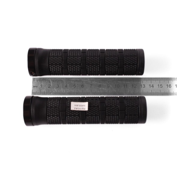 Грипсы велосипедные HL-G, 120 мм, с зажимами, с торцевой защитой, черный