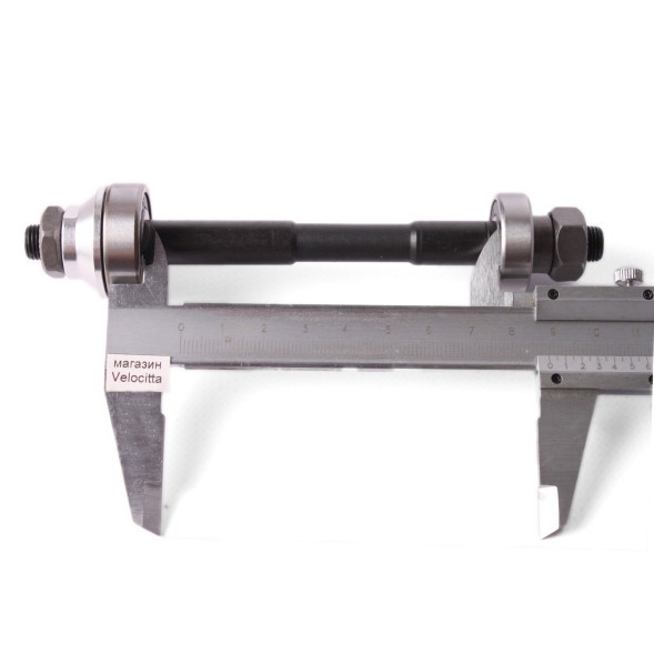 Ось задней втулки Shunfeng SF-AX12R, 3/8&amp;quot;x175 мм, под гайки, на промподшипниках (6200-2RS)