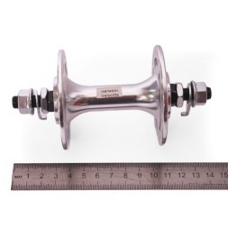 Втулка передняя Wang Zheng WZ-A263FB silver, TRACK FIX, ALU, под V-br, на гайках, 36 отверстий, ось 3/8&amp;quot;х100x140 мм, на промподшипнике, Box