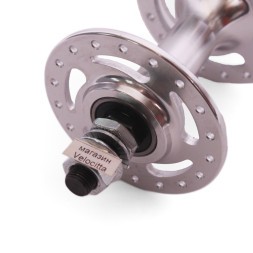 Втулка передняя Wang Zheng WZ-A263FB silver, TRACK FIX, ALU, под V-br, на гайках, 36 отверстий, ось 3/8&amp;quot;х100x140 мм, на промподшипнике, Box