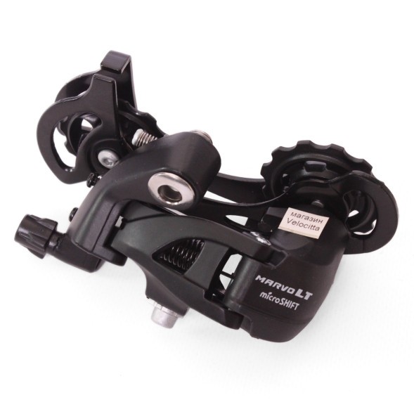 Суппорт-переключатель MicroShift RD-M46S, задний, 1/2x9 скоростей, GS лапка, крепление на болт, без уп.