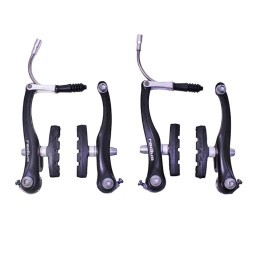 Тормоза Radius V993DG black, перед.+задн., V-brake, 110 мм, ALU, колодки 60 мм, торг. уп.