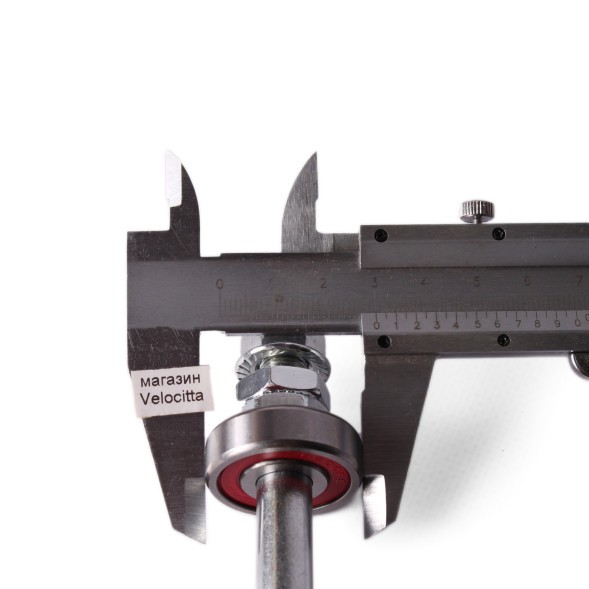 Ось велосипедной втулки Shunfeng (SF-AX12R), задняя, 3/8&amp;quot;x175 мм, под гайки, на промподшипниках (6200-2RS)