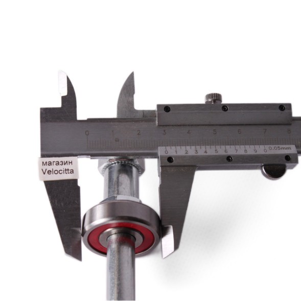 Ось велосипедной втулки Shunfeng (SF-AX12R), задняя, 3/8&amp;quot;x175 мм, под гайки, на промподшипниках (6200-2RS)