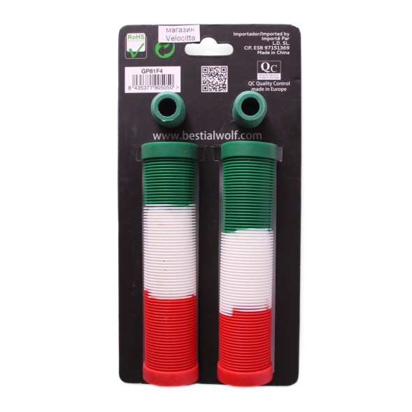 Набор грипсы с барендами Bestial Wolf Italy,140 мм, зеленый