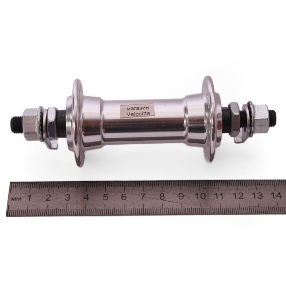 Велосипедная втулка Wang Zheng WZ-A201F silver, передняя, алюминиевая, под V-b, на гайках, 36 отверстий, ось 3/8&amp;quot;х100x140 мм, б/уп.