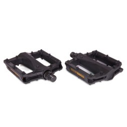 Велопедали PD-P671-9x16-BK, Platform, пластиковые, 110x105 мм, резьба 9/16&amp;quot;, с шипами, Black