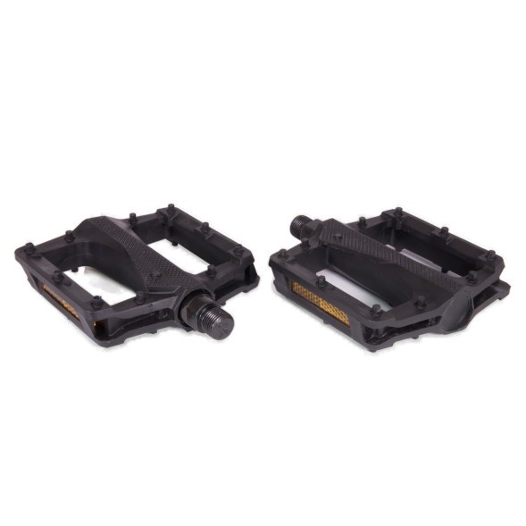 Велопедали PD-P671-9x16-BK, Platform, пластиковые, 110x105 мм, резьба 9/16&amp;quot;, с шипами, Black