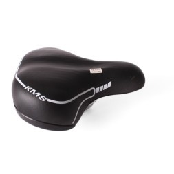 Седло велосипедное KMS 28&amp;quot;, 210x250 мм, с катафотом, аналог Stels Navigator 340, черно-серый