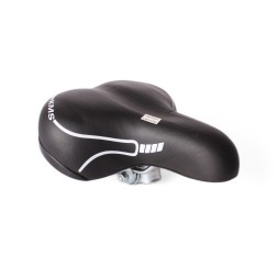 Седло велосипедное KMS 28&amp;quot;, 210x250 мм, с катафотом, аналог Stels Navigator 340, черно-серый