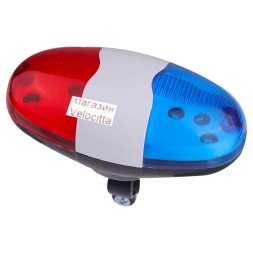 Звонок велосипедный Jing Yi JY-325, пульт, сигнал светозвуковой &amp;quot;Полицейская сирена&amp;quot;, 1 мелодия