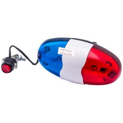 Звонок велосипедный Jing Yi JY-325, пульт, сигнал светозвуковой &amp;quot;Полицейская сирена&amp;quot;, 1 мелодия