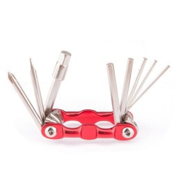 Набор инструментов Kenli KL-9833B, складной 9 предметов, шестигранники 6 шт., 2 отвертки, головка, алюминиевый держатель, торг. уп.