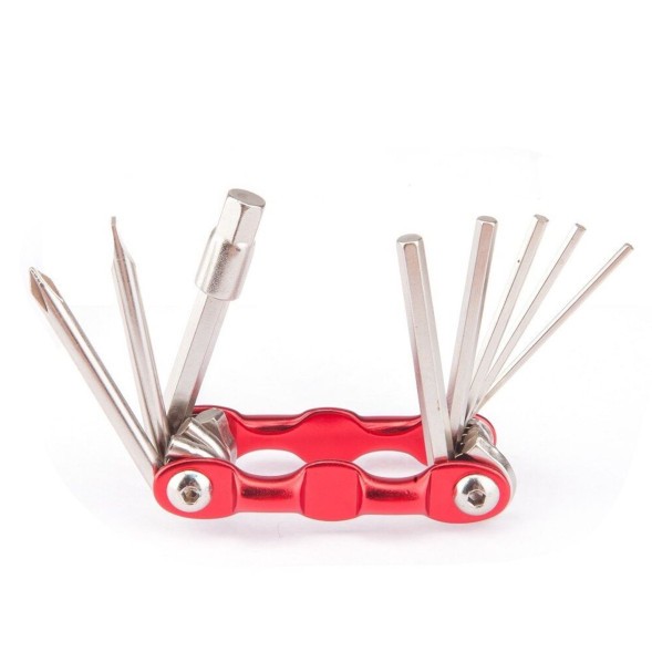 Набор инструментов Kenli KL-9833B, складной 9 предметов, шестигранники 6 шт., 2 отвертки, головка, алюминиевый держатель, торг. уп.