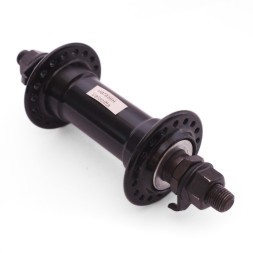 Втулка передняя Wang Zheng WZ-A201F black, алюминиевая, под V-брейк, на гайках, 36 отверстий, ось 3/8"х100x140 мм, б/уп.