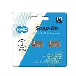 Замок велоцепи KMC Z-410 АSO, для 1 скорости, 1/2"х1/8", пин 8.6 мм, комплект 2 шт.