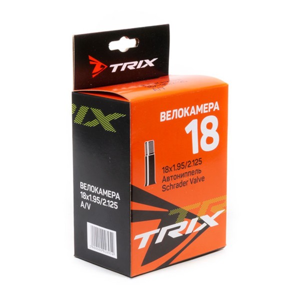 Велокамера Trix TBTX 18&amp;quot;x 1.95/2.125 AV-ниппель, бутиловая резина, Box