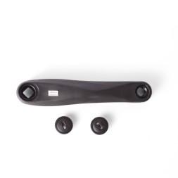 Шатун велосипедный PC33, левый, 170 мм, под ромб, 9/16&amp;quot;, сталь, покрытие пластик, черный