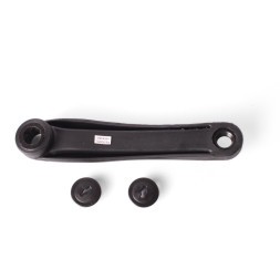 Шатун велосипедный PC33, левый, 170 мм, под ромб, 9/16&amp;quot;, сталь, покрытие пластик, черный