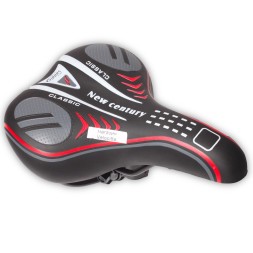 Седло велосипедное "Classic", скоростное, 245x190 мм, независимые пружины, черно-красный