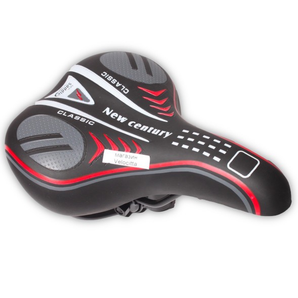 Седло велосипедное &amp;quot;Classic&amp;quot;, скоростное, 245x190 мм, независимые пружины, черно-красный