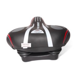 Седло велосипедное "Classic", скоростное, 245x190 мм, независимые пружины, черно-красный