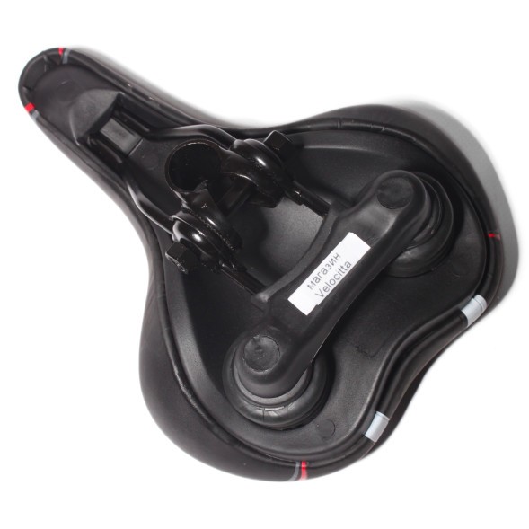 Седло велосипедное &amp;quot;Classic&amp;quot;, скоростное, 245x190 мм, независимые пружины, черно-красный