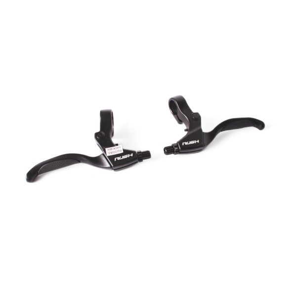 Ручки тормозные Rush (Radius), 4 пальца, V-brake, противоскользящее покрытие, алюминий