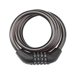 Велосипедный замок GD11-925, 12х1200 мм, трос в пластик. оболочке, кодовый, черный, блистер