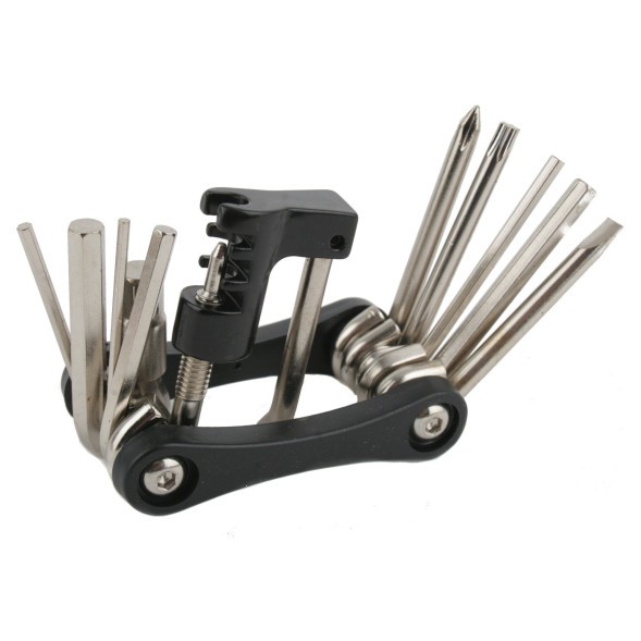 Мультитул Kenli KL-9835B, складной, 12 предметов, шестигранники 2/2.5/3/4/5/6/8 мм, 2 отвертки, Torx T25, выжимка цепи, монтажка