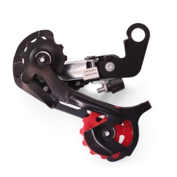 Переключатель задний Power RD50-А-Black, 6-7 скоростей, крепление на болт, 43T, длинная лапка, стальной, без уп.
