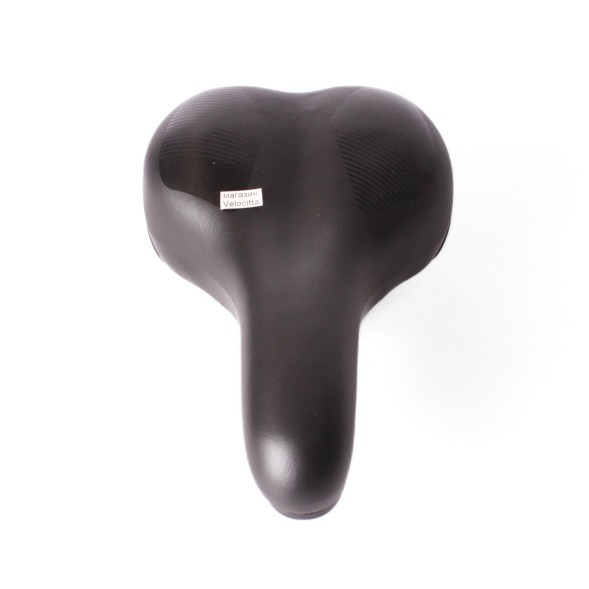 Седло велосипедное Saddle, 170x265 мм, скоростное, без пружин, с замком, черно-синий